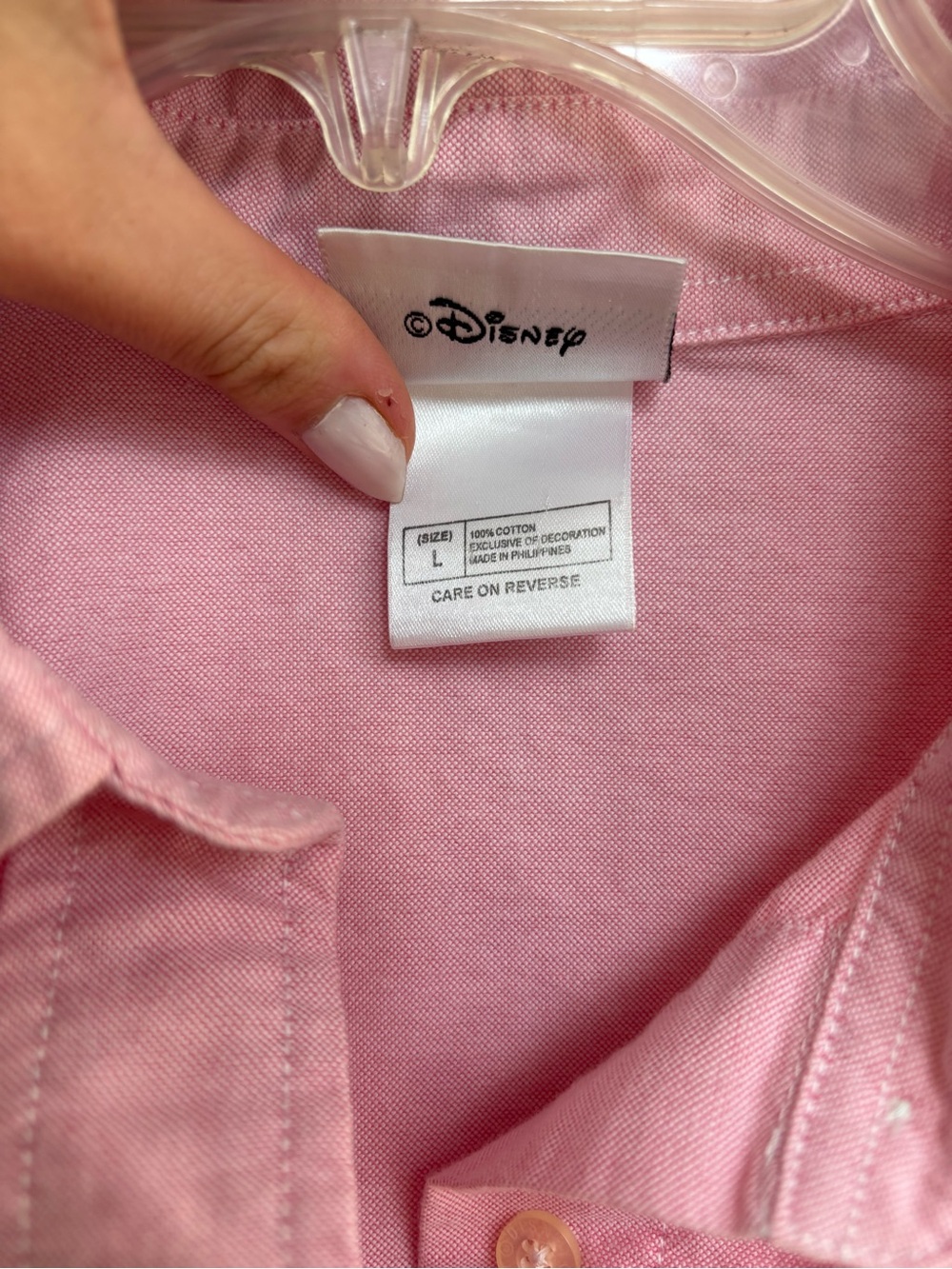 Vintage 90s Walt Disney Minnie Mouse Pink Button-Up Shirt - Picture 4 of 4
